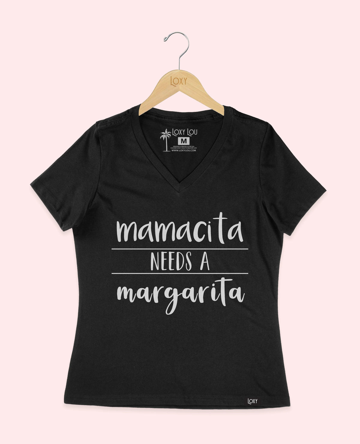 Black V-neck 6405 mamacitamargarita1bk.webp