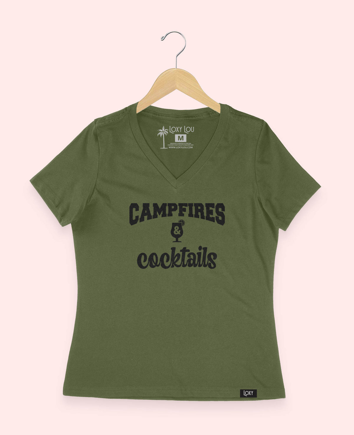 Military Green V-neck 6405 campfiresandcocktails-2.jpg