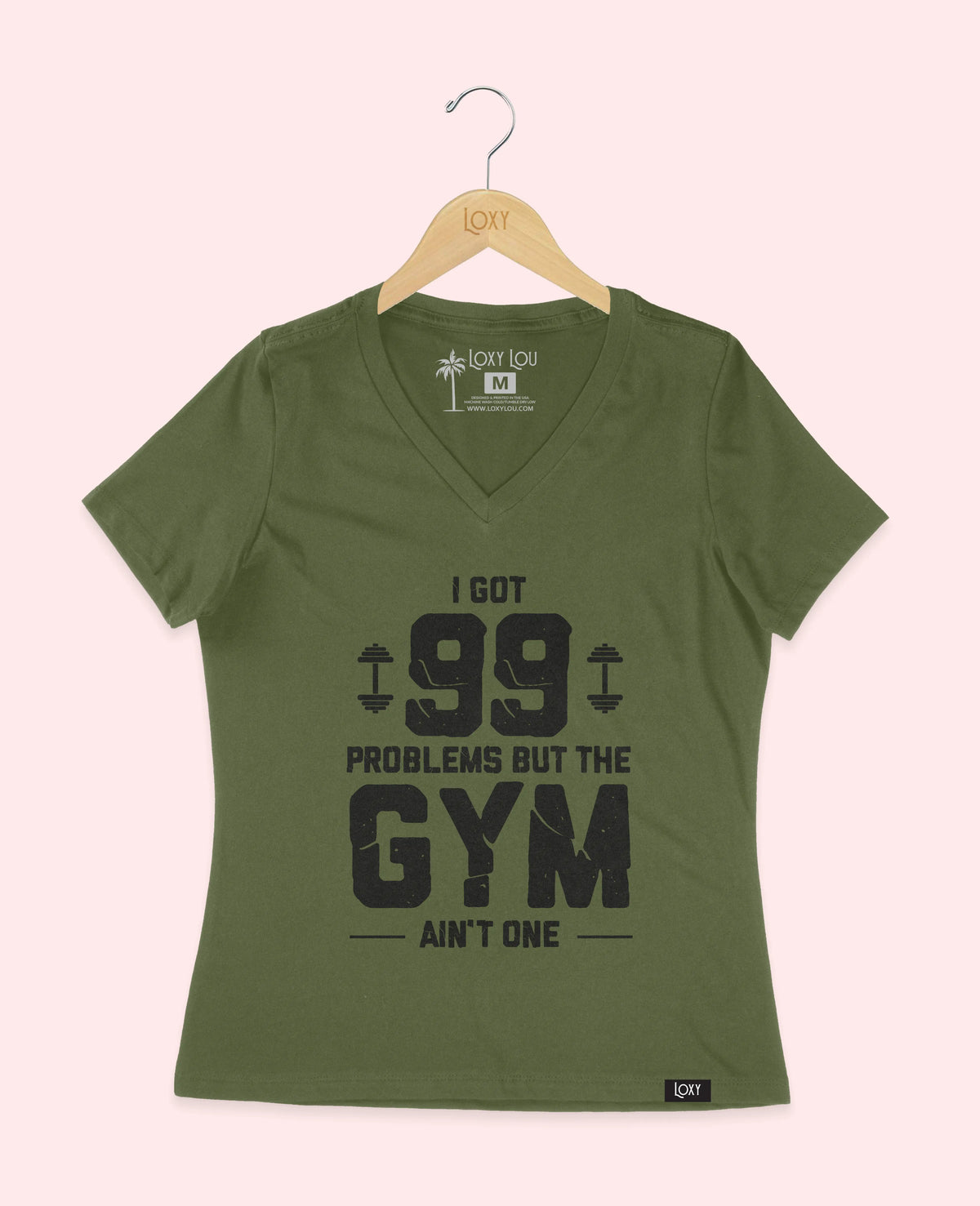 Military Green V-neck 6405 99problems-2.webp