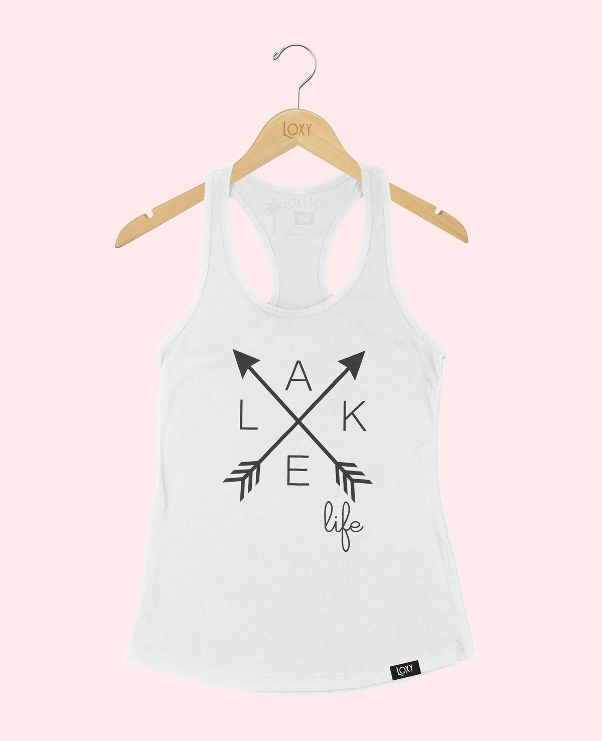 White Tank Top 1533 Lake Life - Black.webp