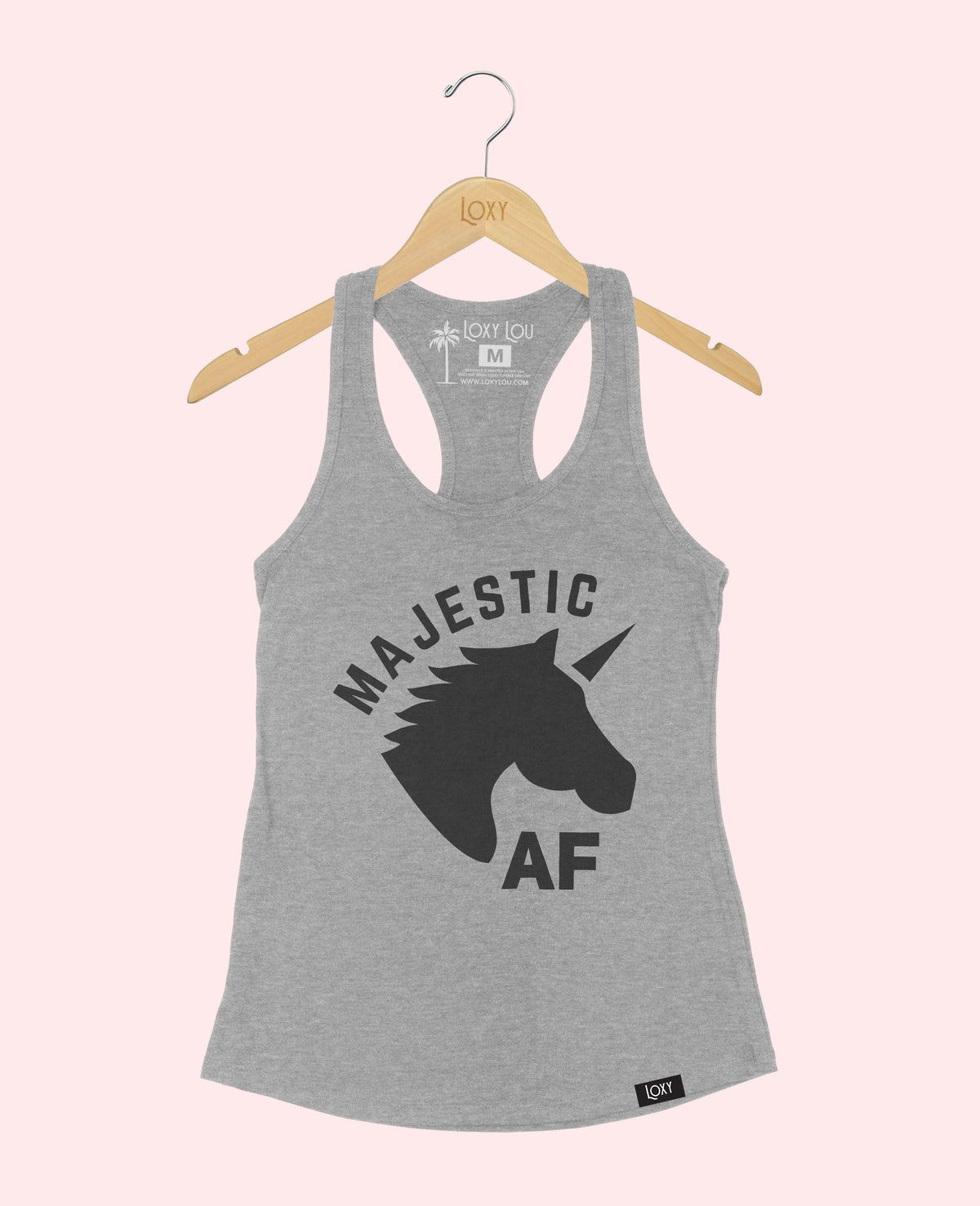 Heather Gray Tank Top 1533 Majestic AF Black.webp