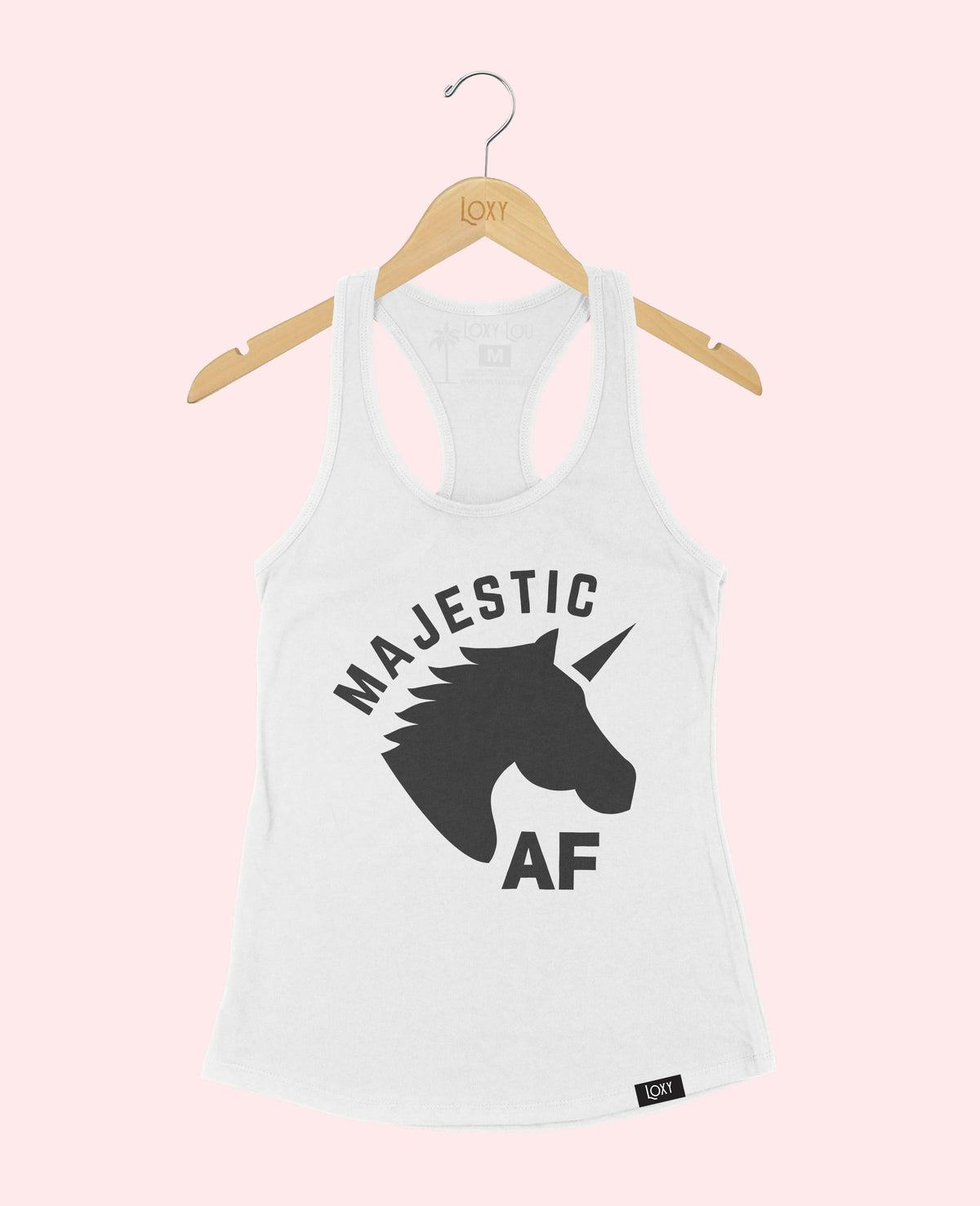 White Tank Top 1533 Majestic AF Black.webp