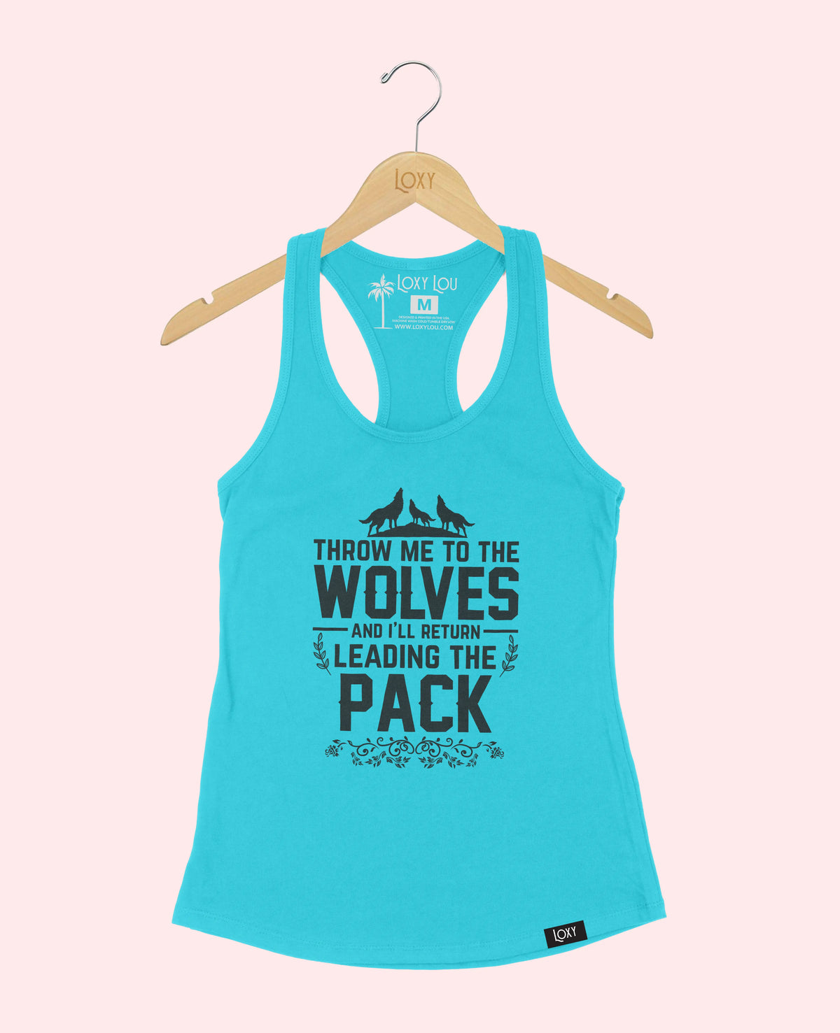 Teal Tank Top 1533 Throw me to the wolves - white.webp