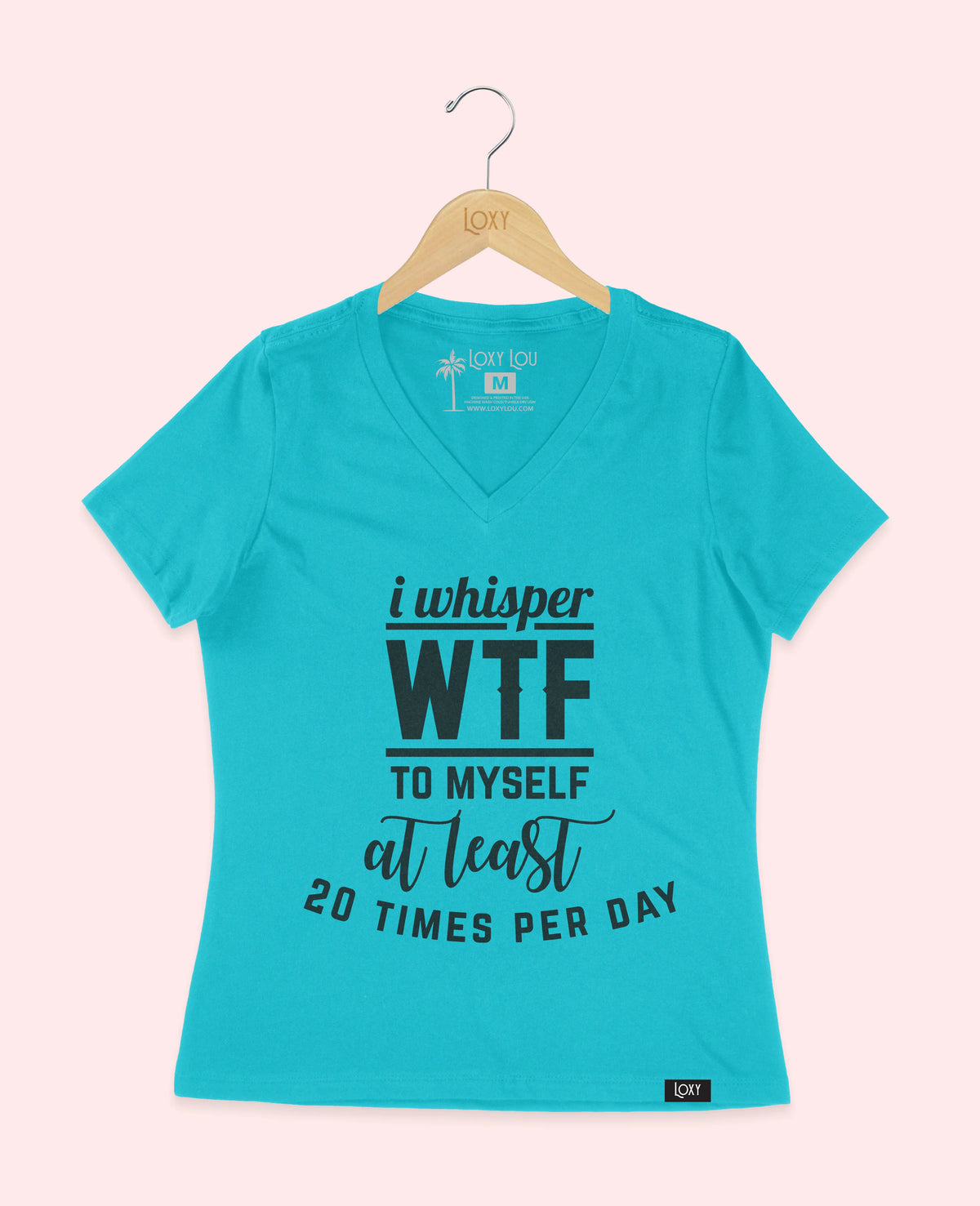 Turquiose V-neck 6405 I Whisper WTF - White.webp