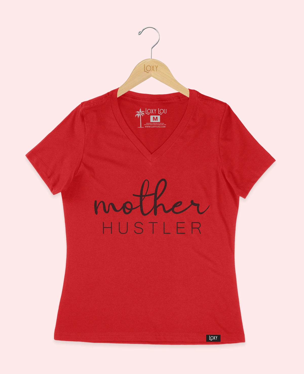 Red V-neck 6405 Mother Hustler - Black.webp