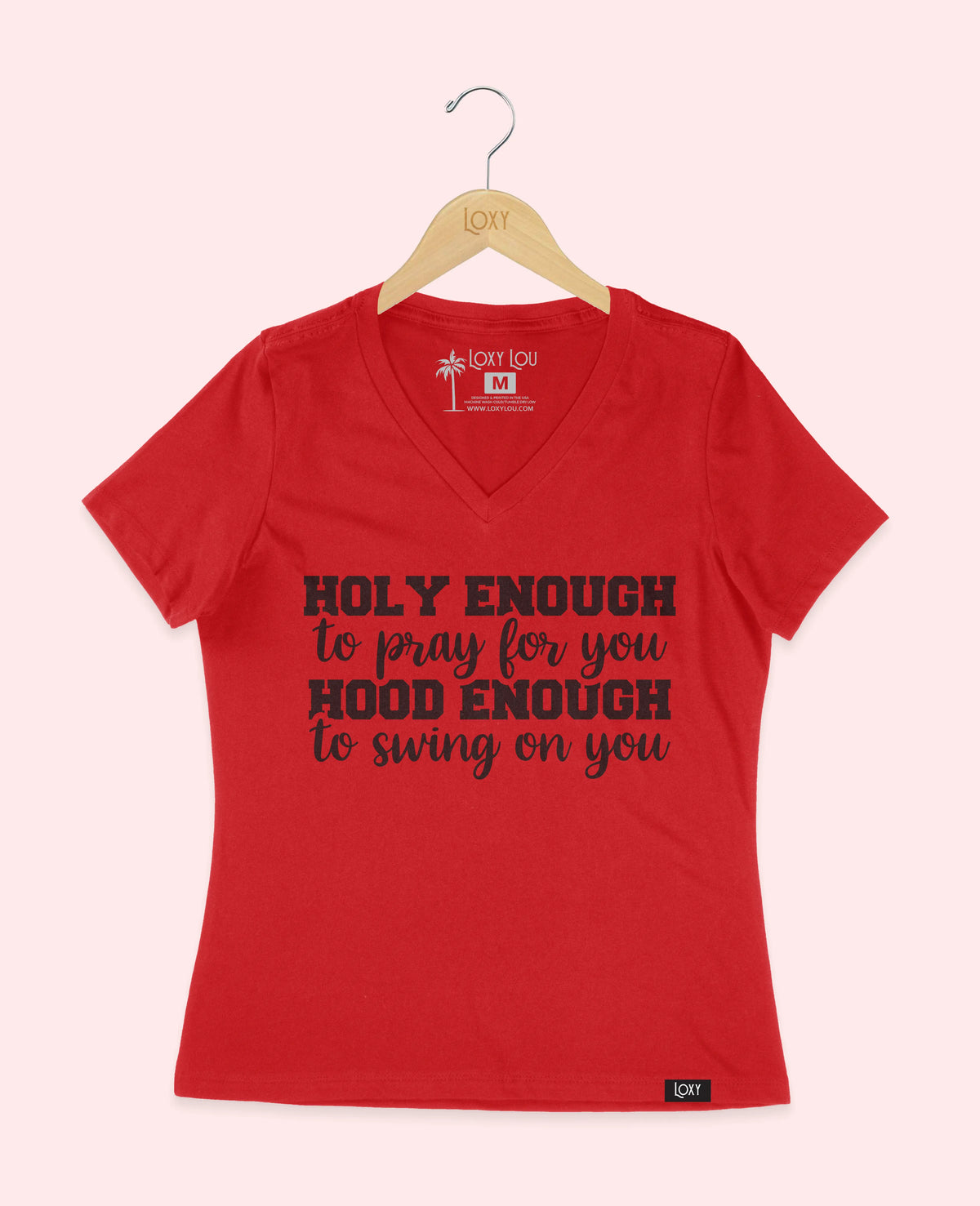 Red V-neck 6405 holyenough-2.webp