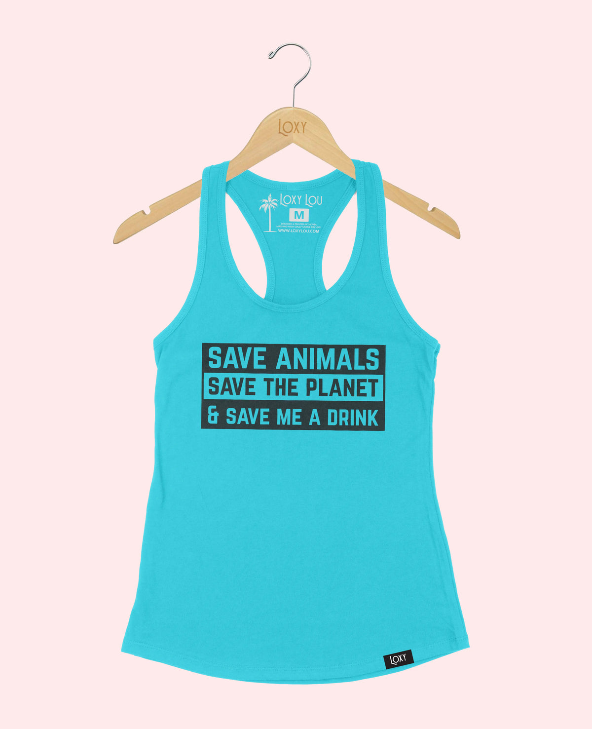 Teal Tank Top 1533 save animales black.webp