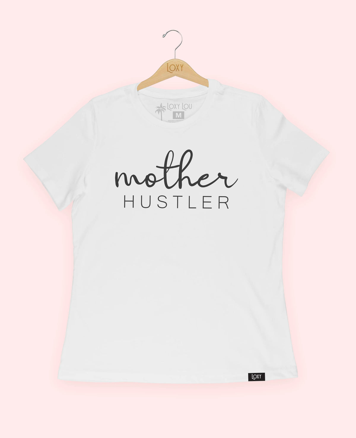 White Tee 6400 Mother Hustler - Black.webp