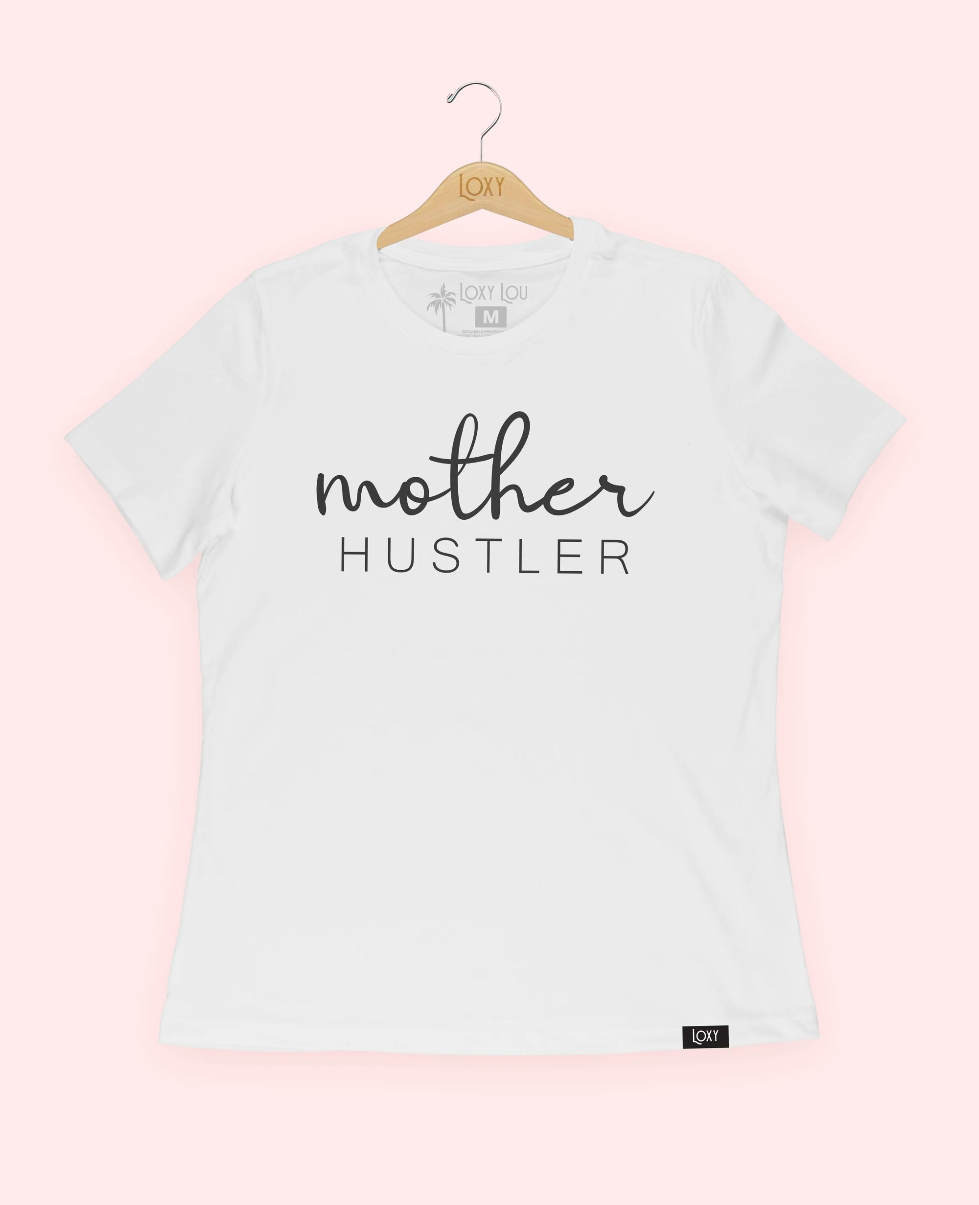 White Tee 6400 Mother Hustler - Black.webp