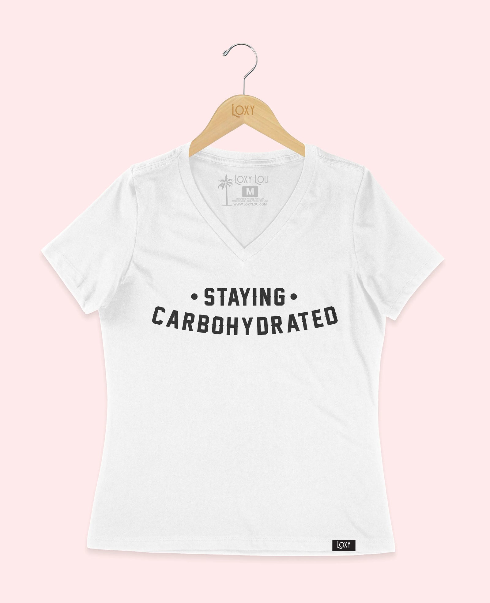 White V-neck 6405 Staying Carbo - Black Logo.webp