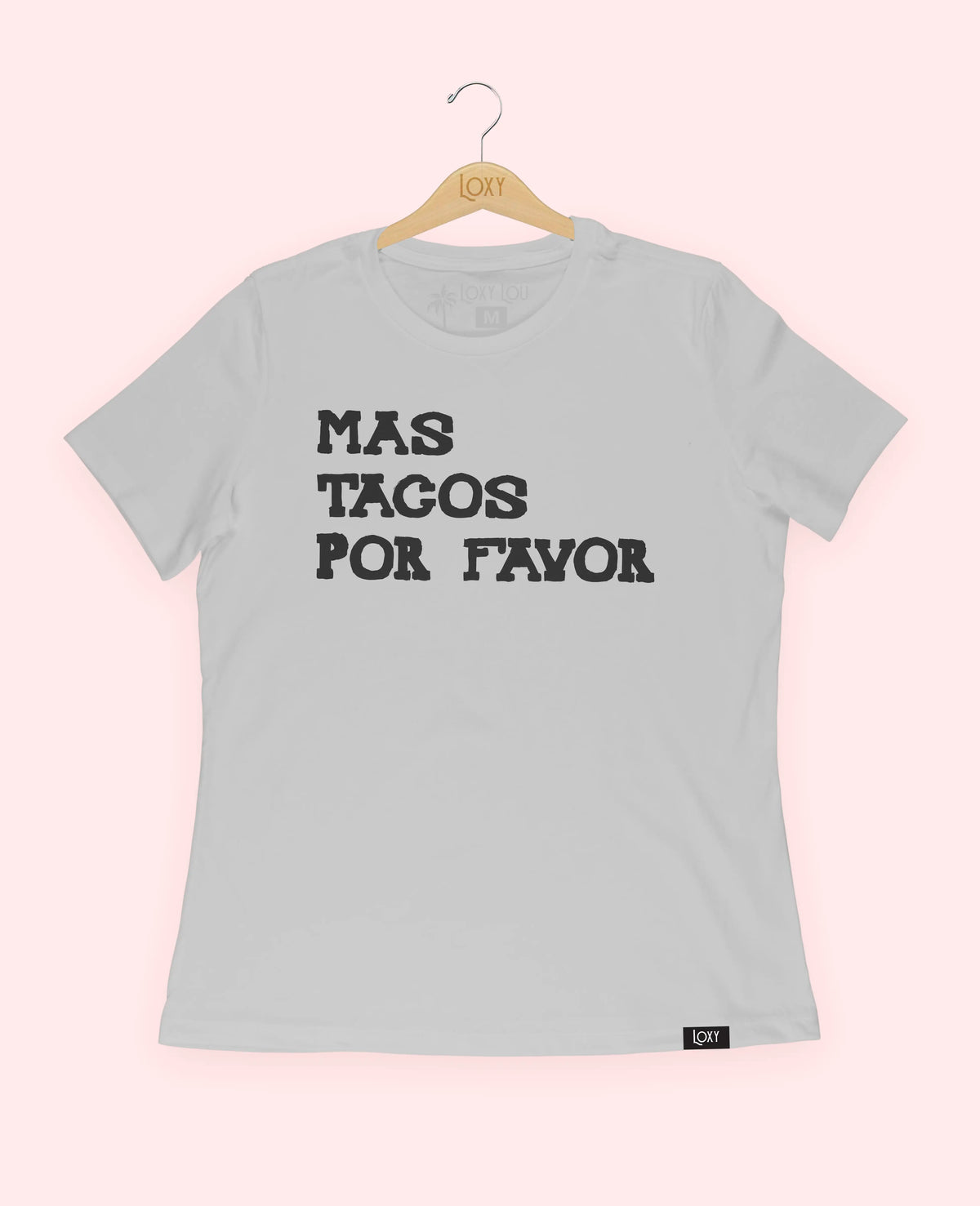 Silver Tee 6400 Mas Tacos Por Favor - Black.webp