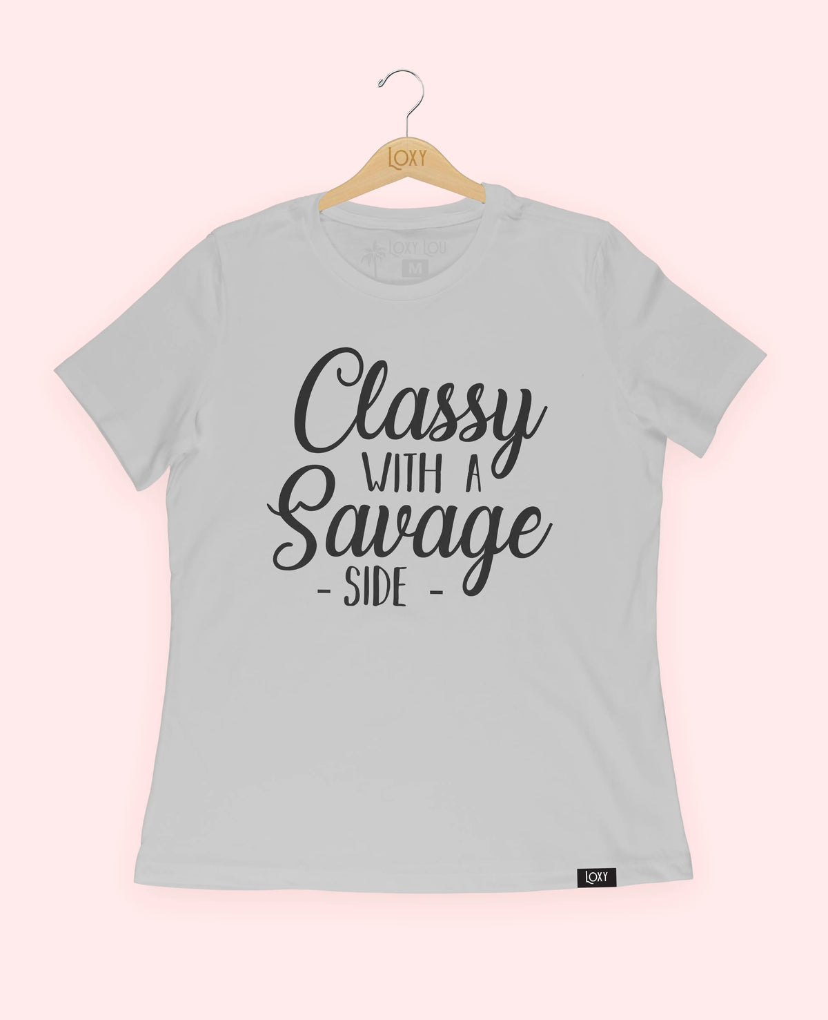 Silver Tee 6400 Classy as savage.webp