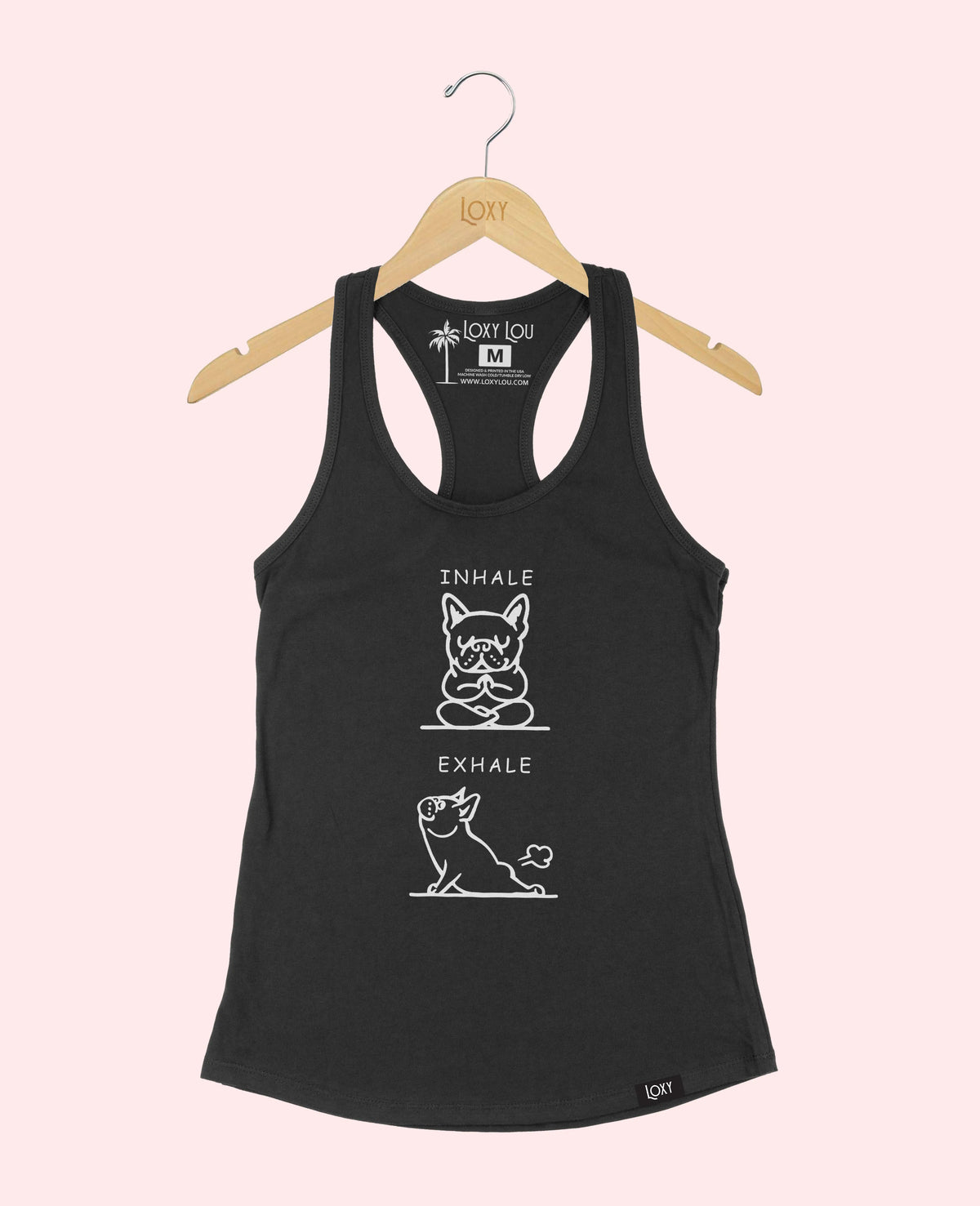 Black Tank Top 1533 inhaleexhalefrenchie1bk.webp