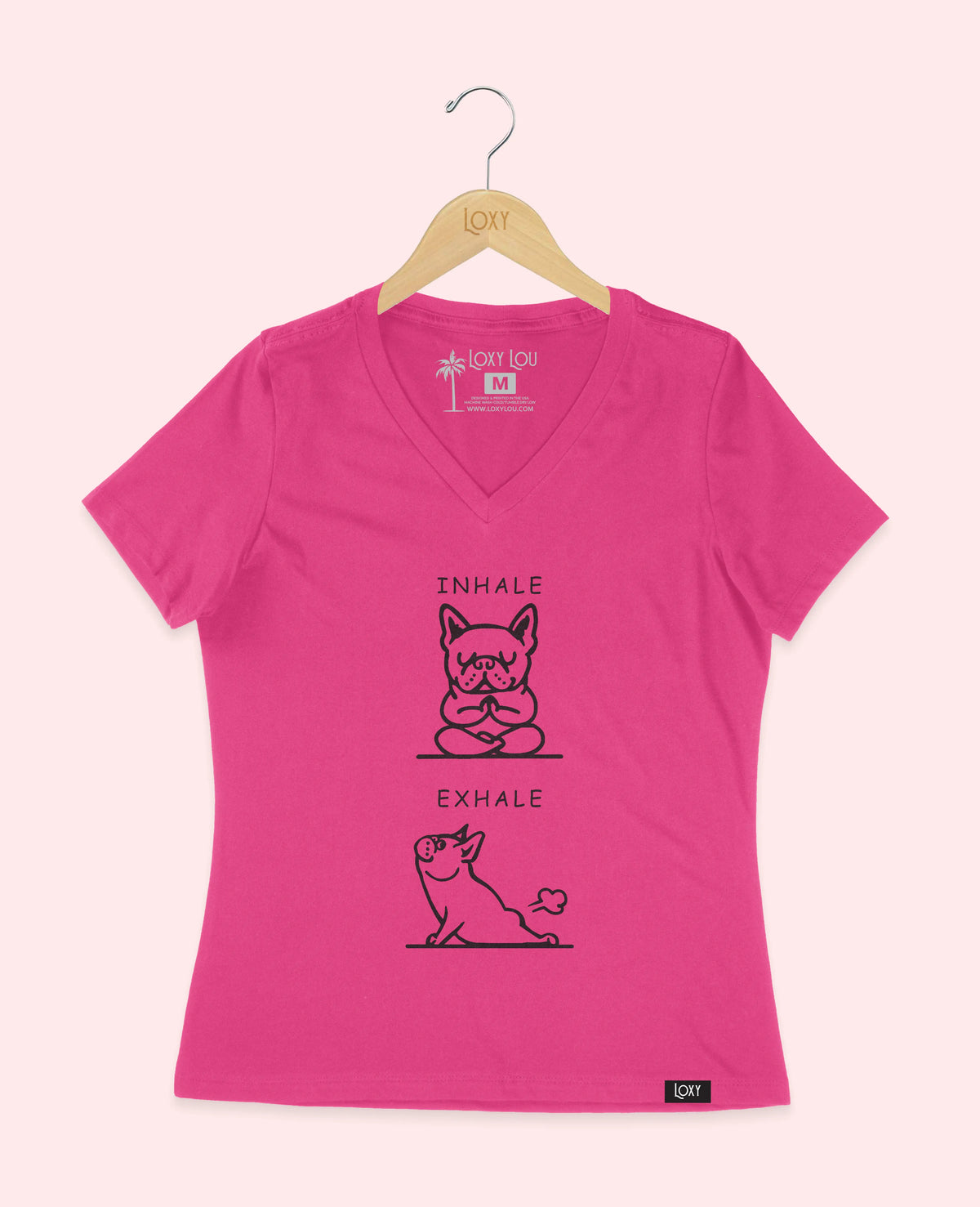 Berry V-neck 6405 inhaleexhalefrenchie1w.webp