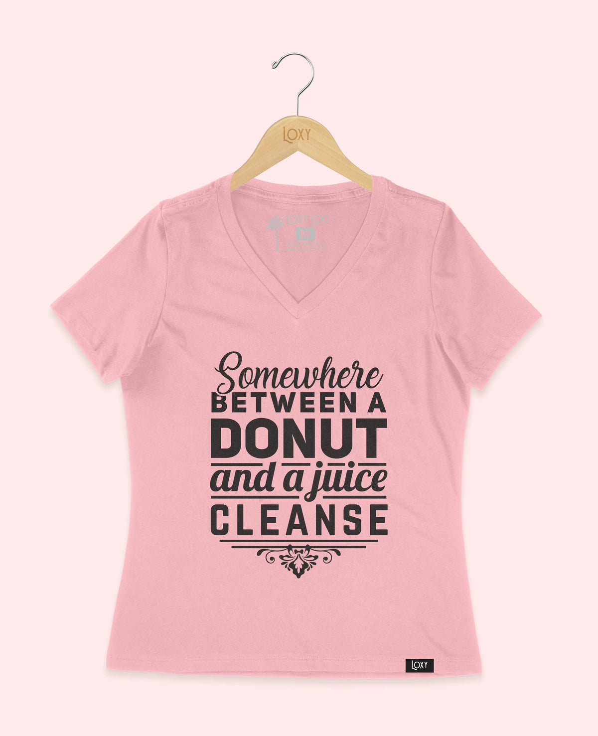 Pink V-neck 6405 Somwhere between a donut white.webp