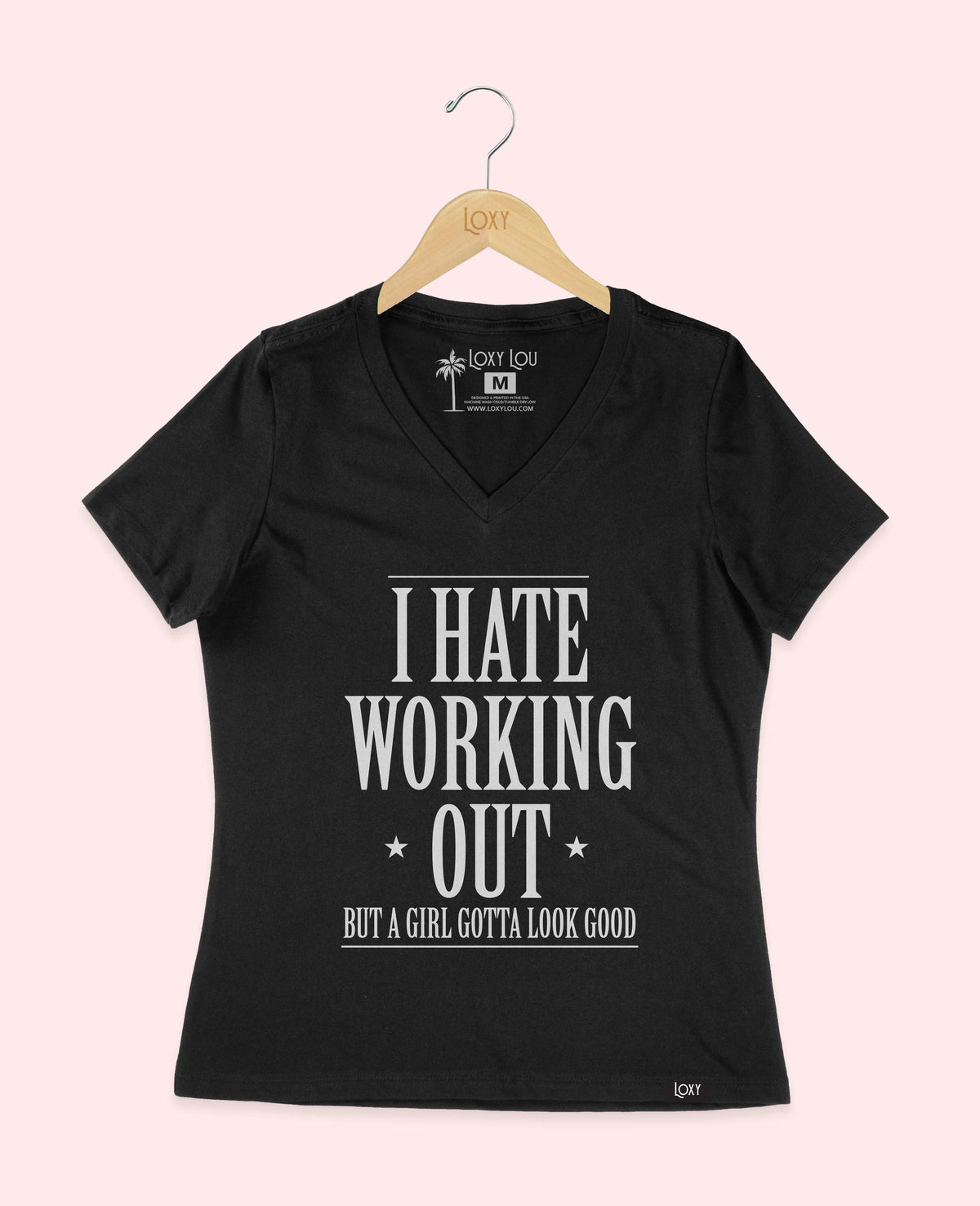 Black V-neck 6405 ihateworkingout1bk.webp