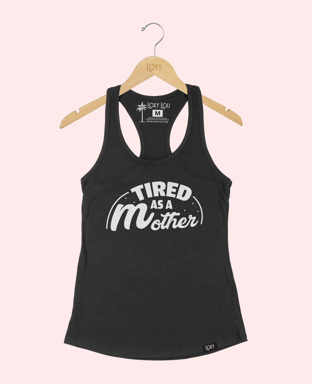 Black Tank Top 1533 tiredasamother1bk.webp