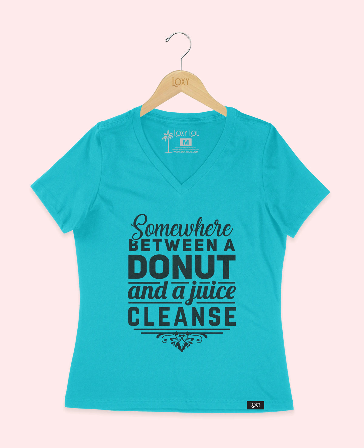 Turquiose V-neck 6405 Somwhere between a donut white.webp