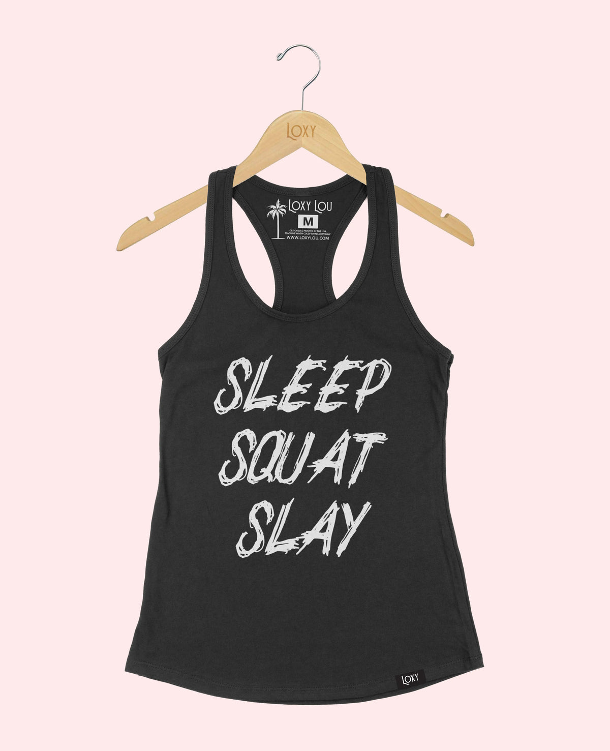 Black Tank Top 1533 Sleep Squat Slay - Black.webp