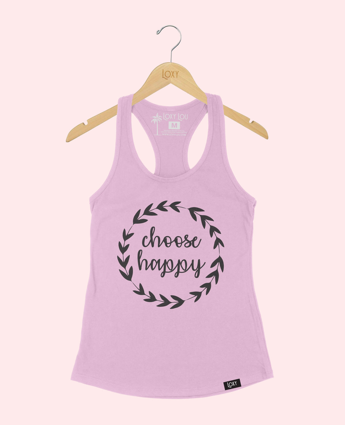 Lavender Tank Top 1533 Choose Happy - Black.webp