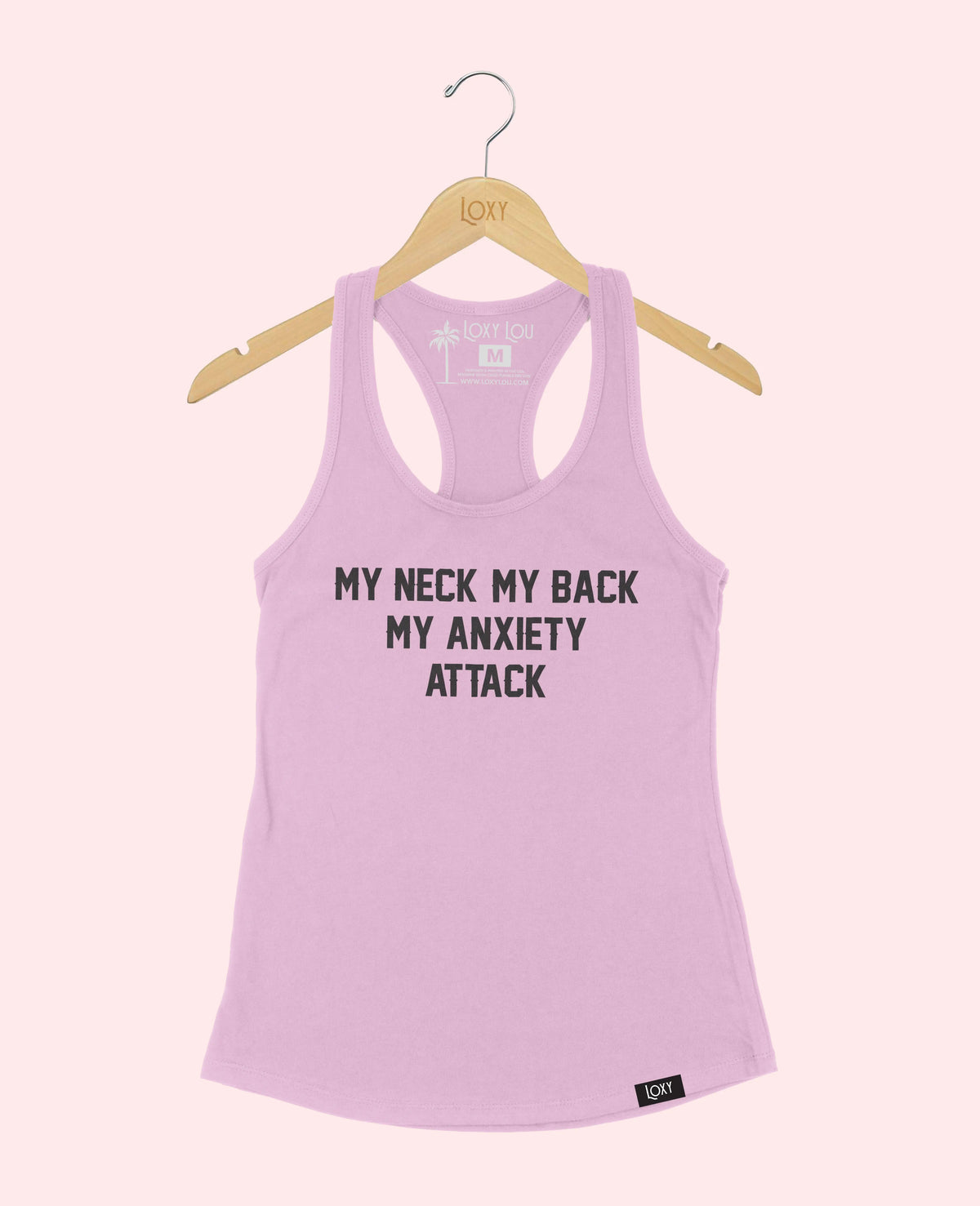 Lavender Tank Top 1533 My neck my back - Black.webp