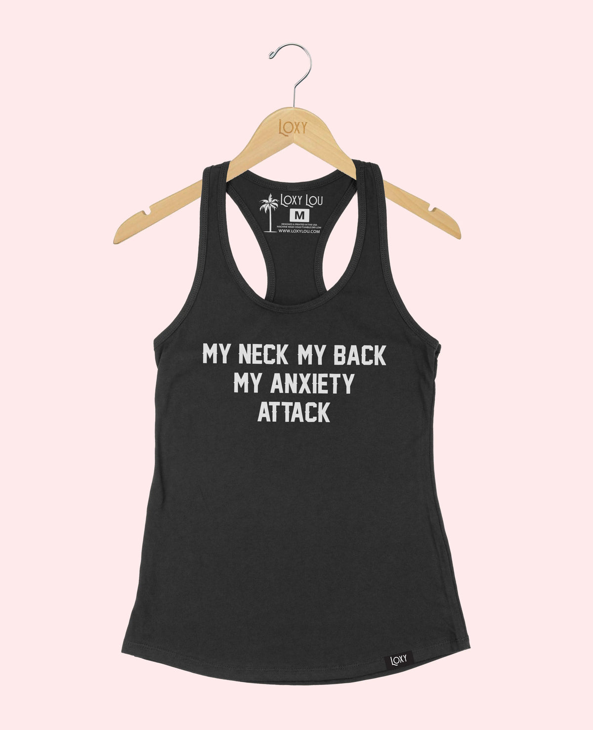 Black Tank Top 1533 My neck my back - White.webp