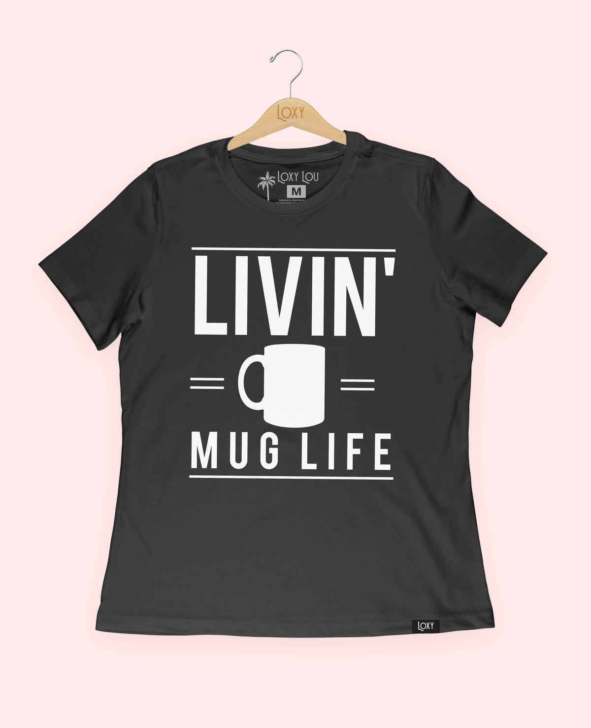 Black Tee 6400 livinmuglife1bk.webp