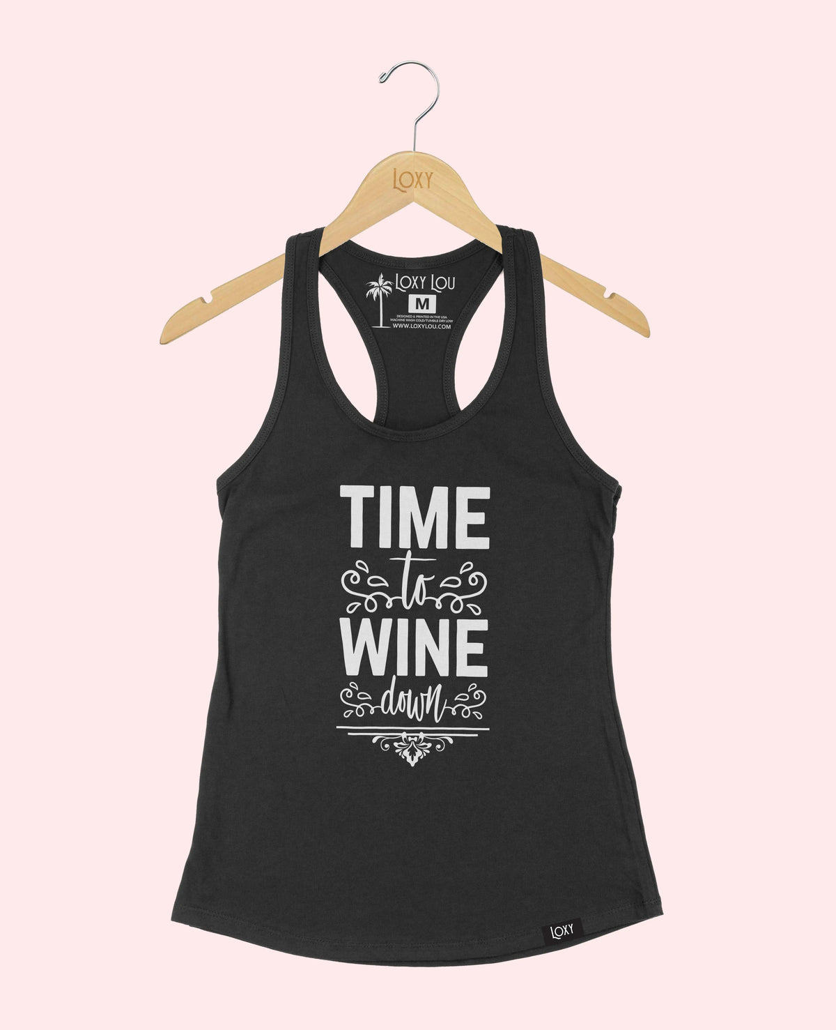 Black Tank Top 1533 Time to Whine - White.webp