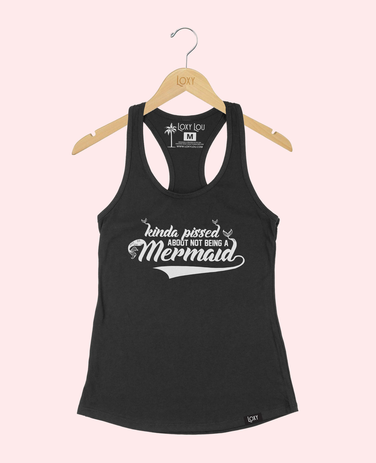 Black Tank Top 1533 mermaid - white.webp