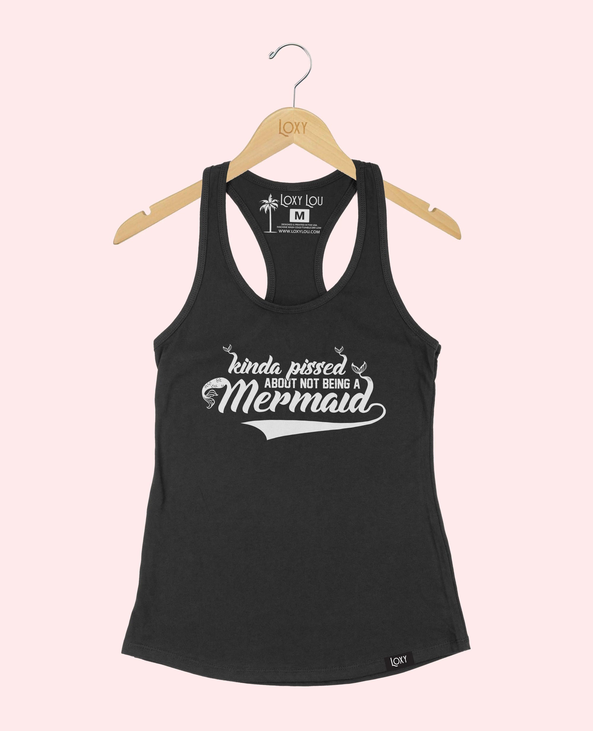 Black Tank Top 1533 mermaid - white.webp