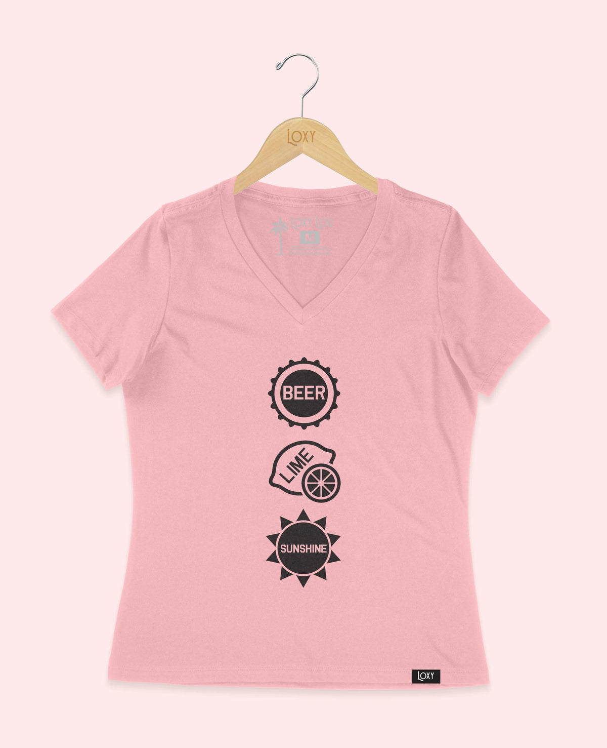 Pink V-neck 6405 beerlimesun-2.webp