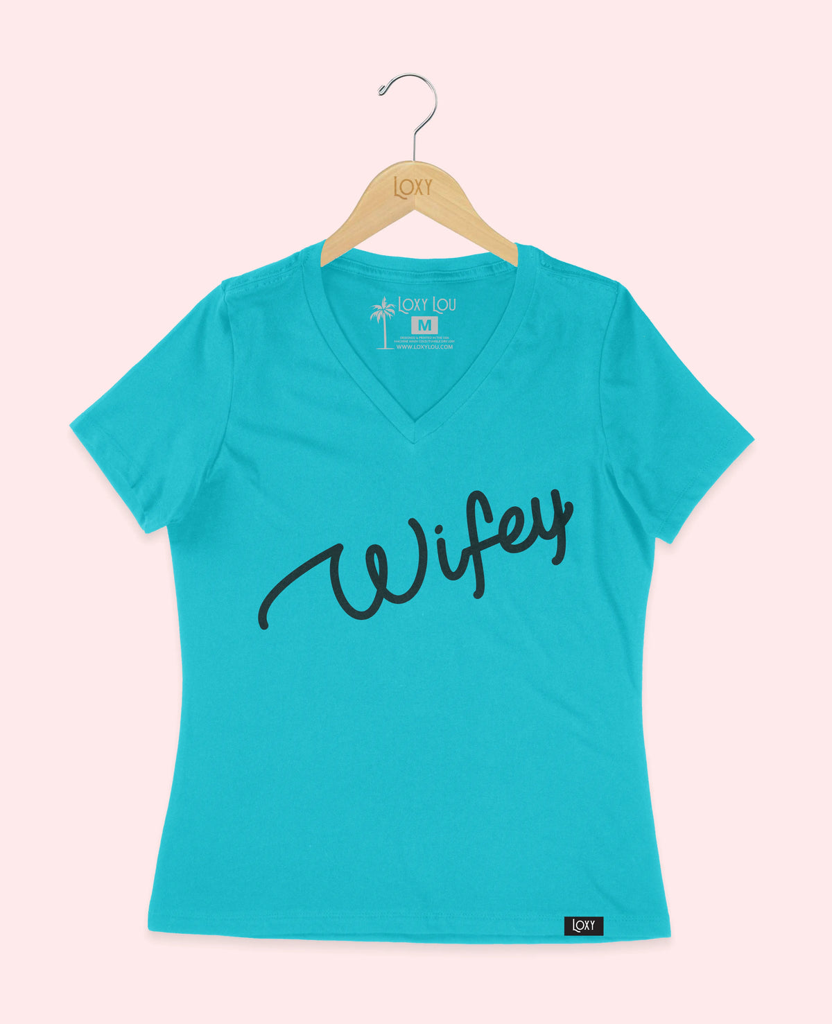 Turquiose V-neck 6405 wifey.webp