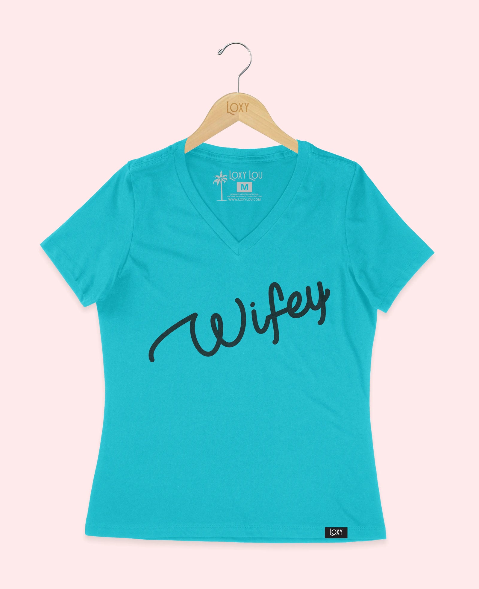 Turquiose V-neck 6405 wifey.webp