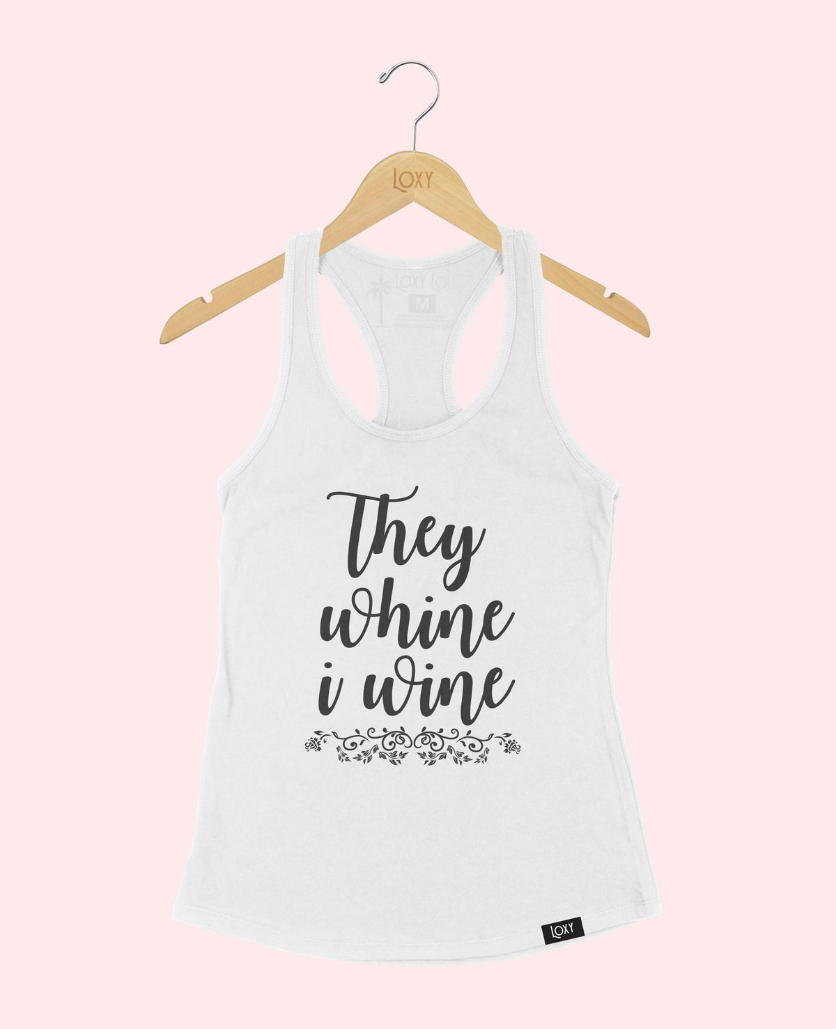 White Tank Top 1533 They whine I wine - black.webp