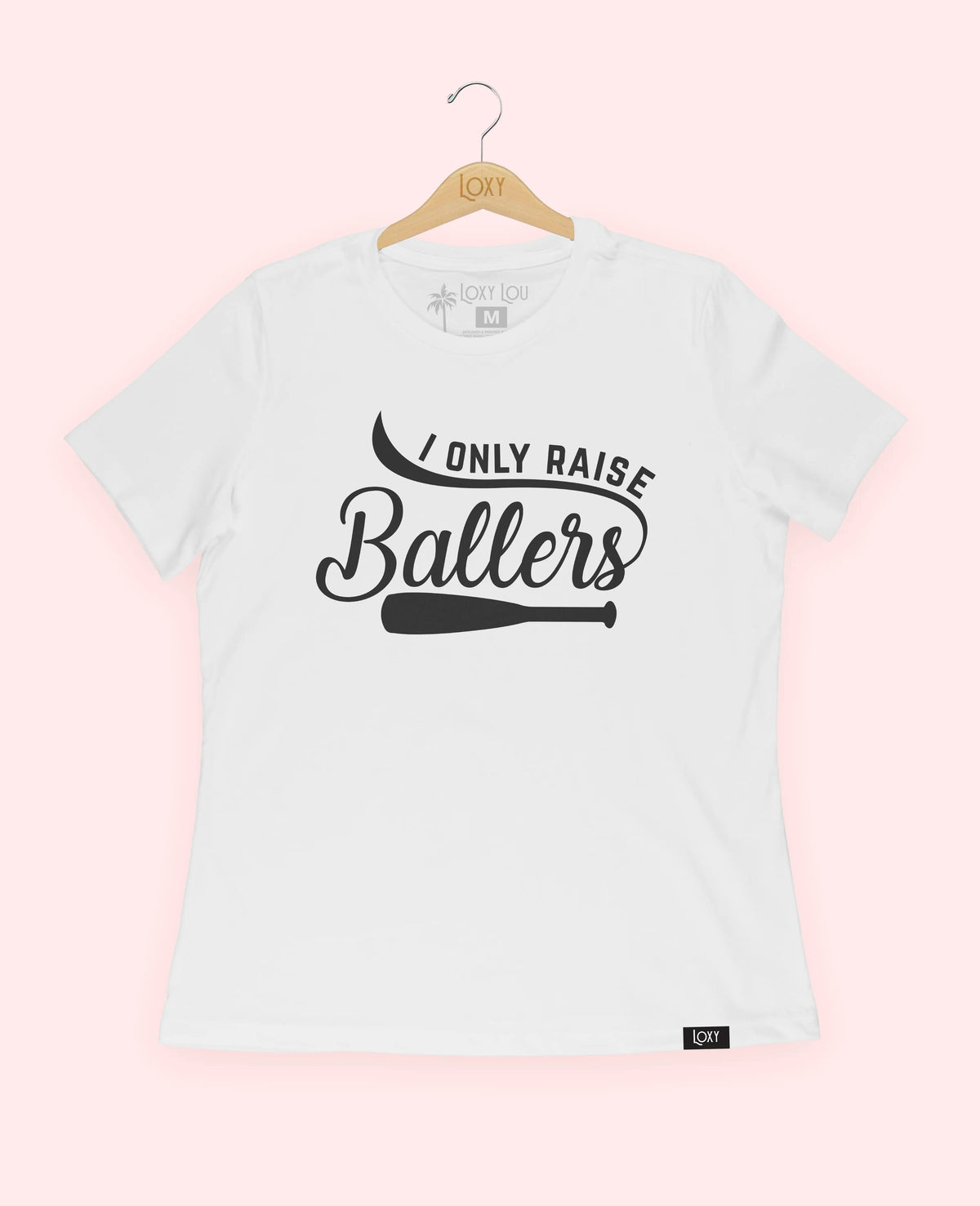 White Tee 6400 I only raise ballers - white.webp