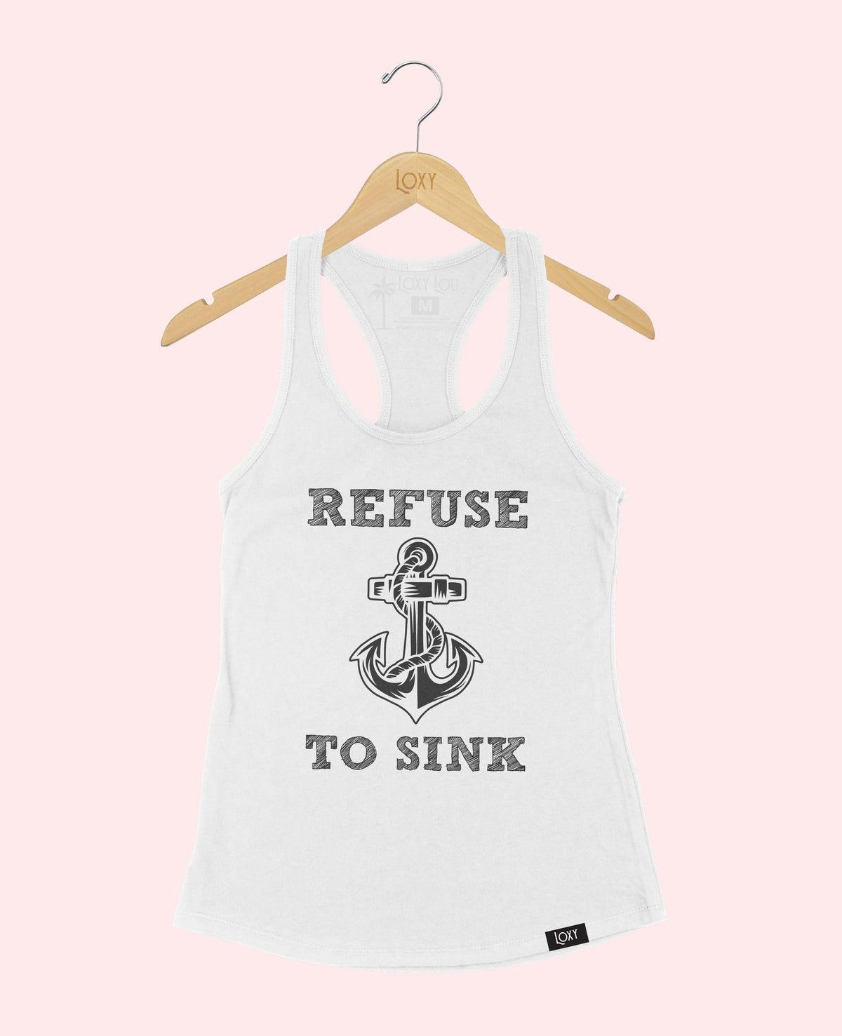 White Tank Top 1533 Refuse to Sink Black.webp