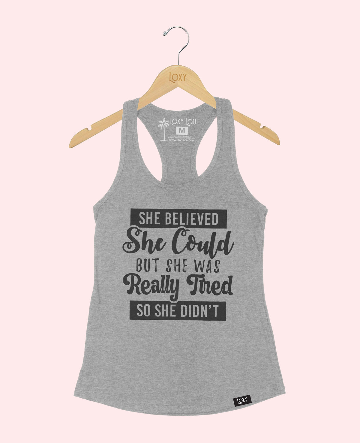 Heather Gray Tank Top 1533 shebelievedshecould-2.webp