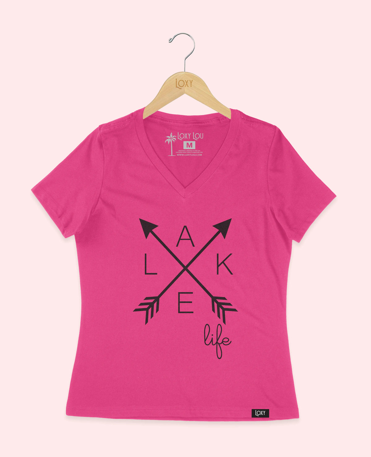 Berry V-neck 6405 Lake Life - Black.webp