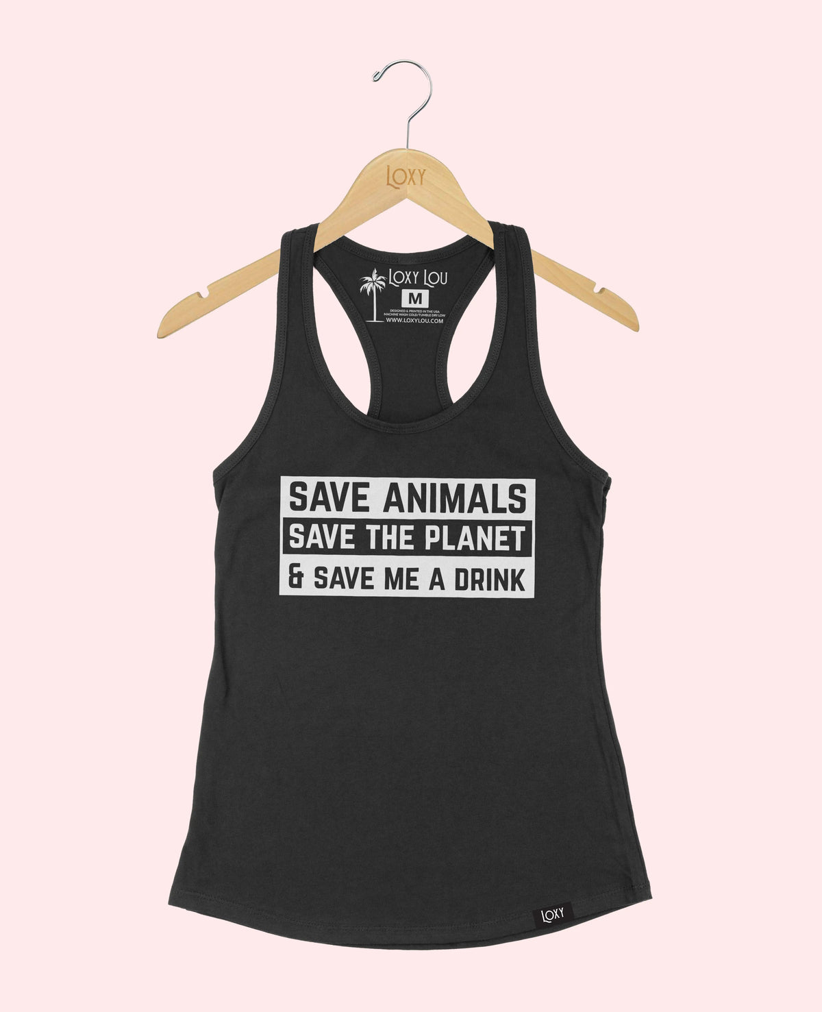 Black Tank Top 1533 save animals white.webp