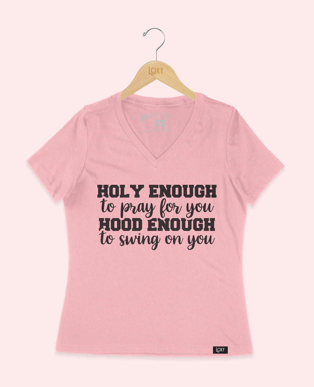 Pink V-neck 6405 holyenough-2.webp