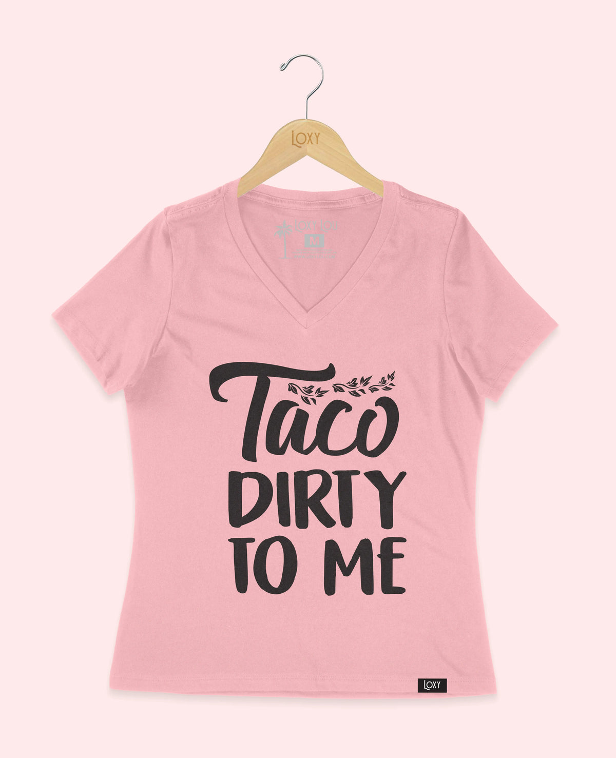 Pink V-neck 6405 Taco Dirty To Me - Black.webp