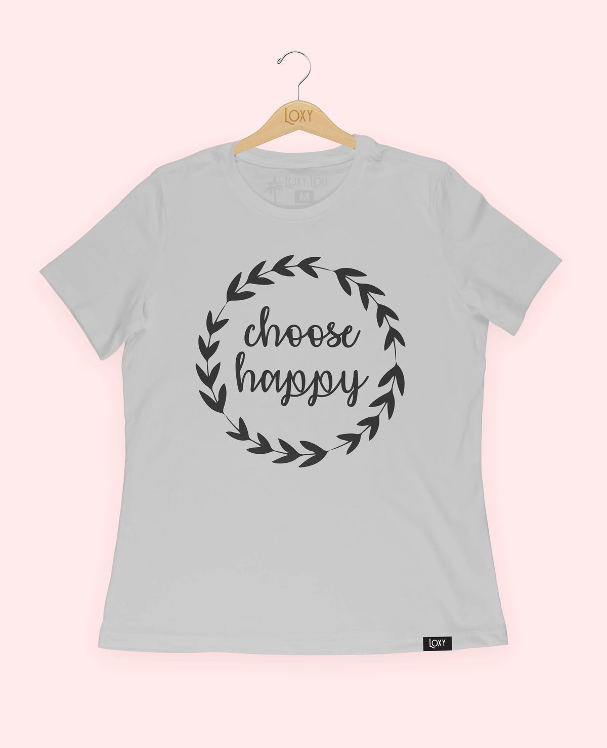 Silver Tee 6400 Choose Happy - Black.webp