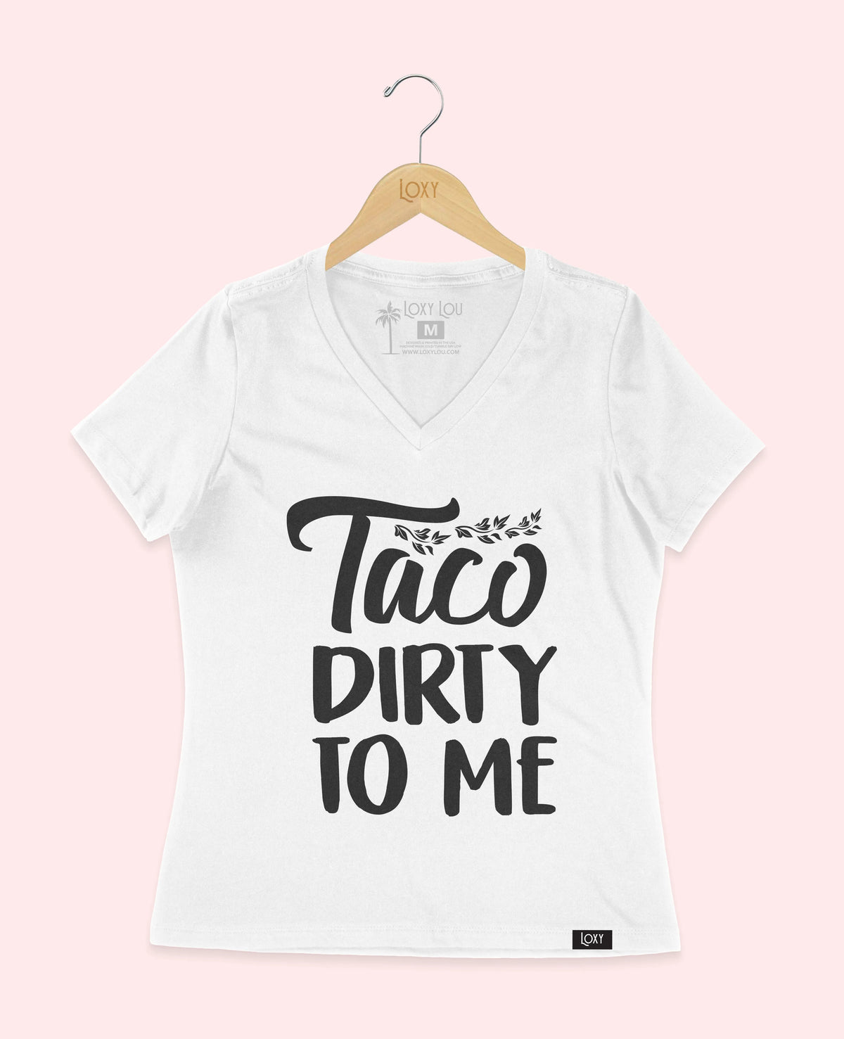 White V-neck 6405 Taco Dirty To Me - Black.webp