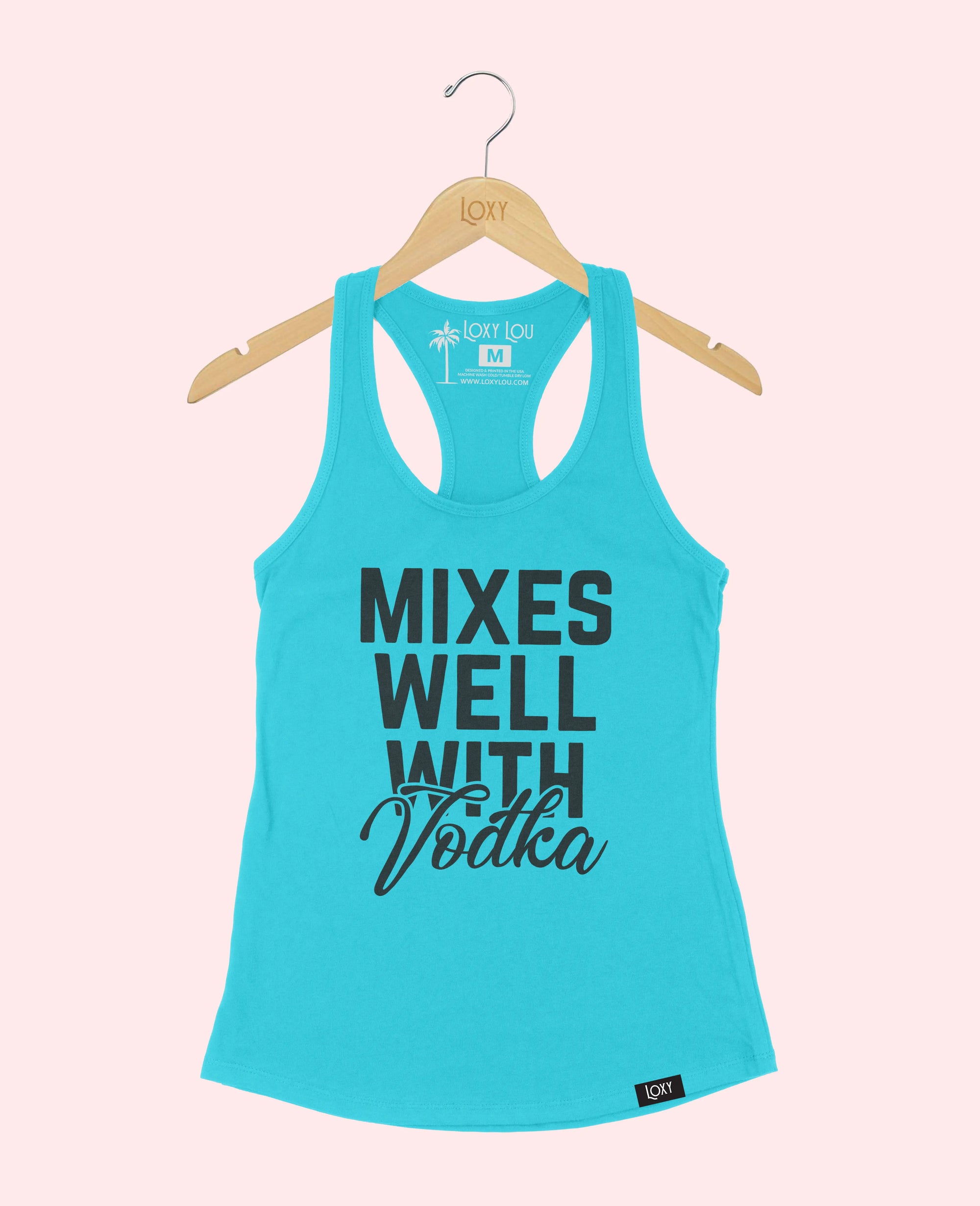 Teal Tank Top 1533 Mixes well with Vodka - White.webp