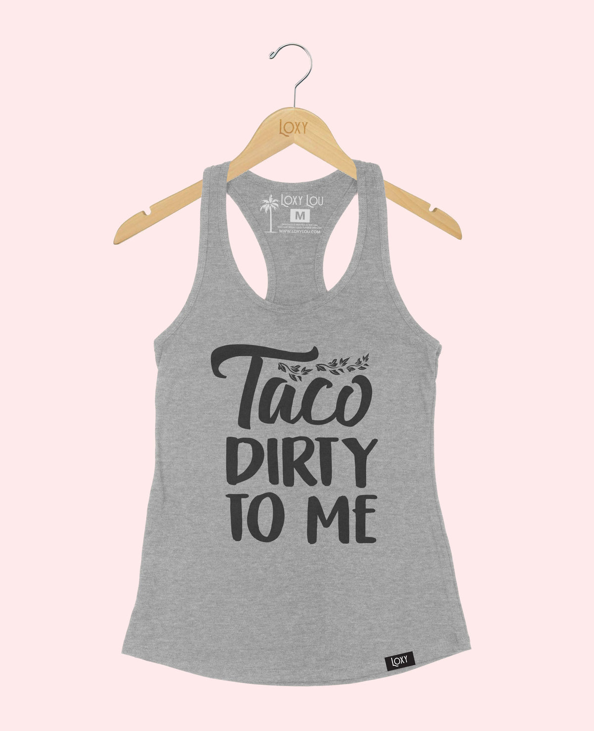 Heather Gray Tank Top 1533 Taco Dirty To Me - Black.webp