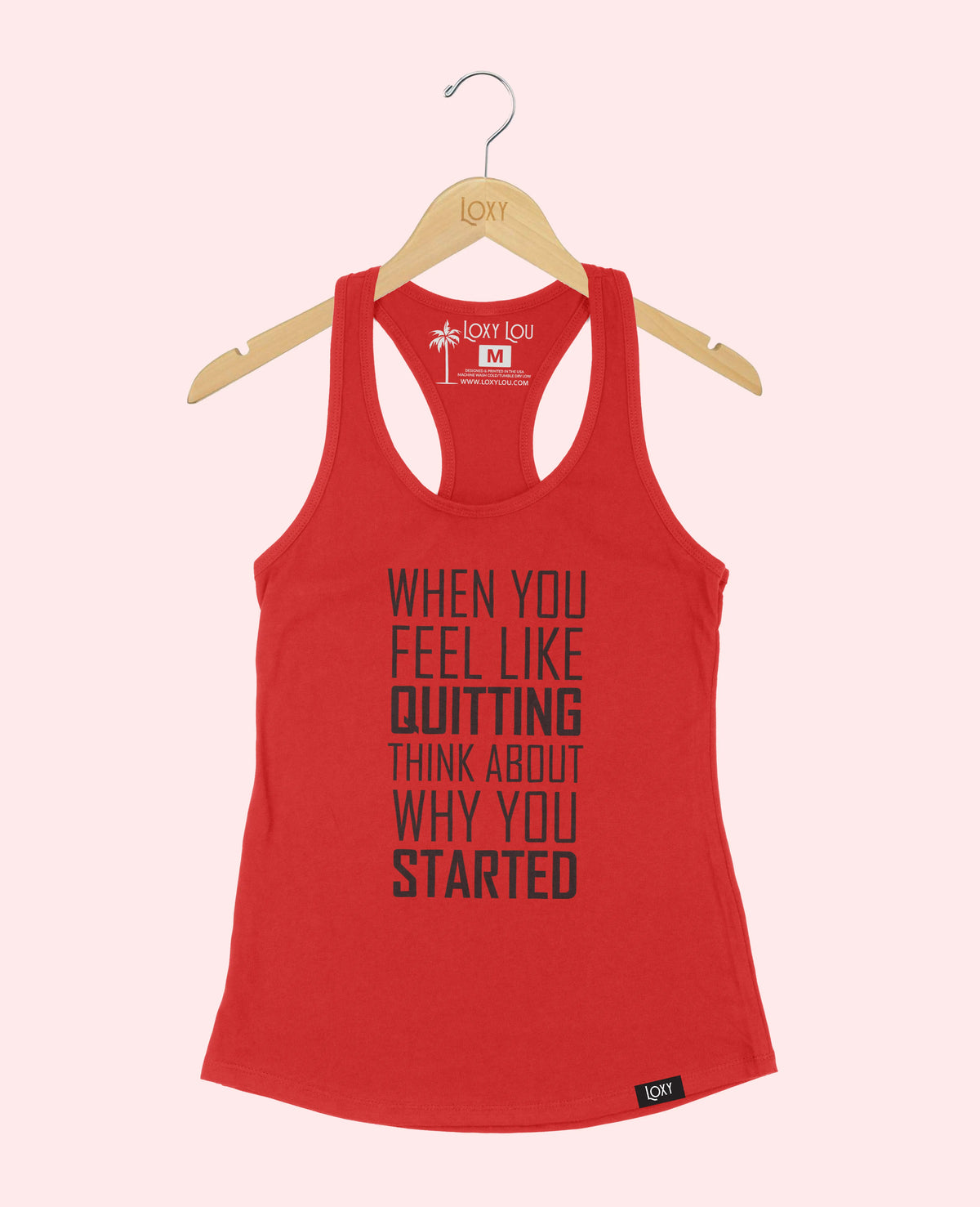 Red Tank Top 1533 When You Feel Like Quitting - White.webp