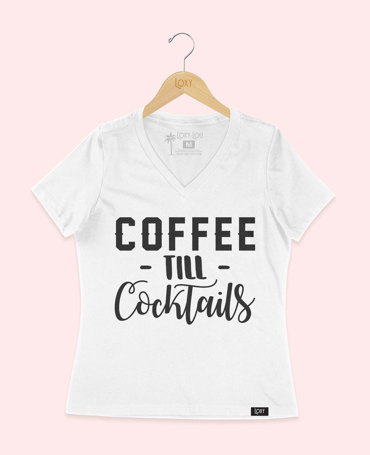 White V-neck 6405 Coffee til Cocktails - white.webp