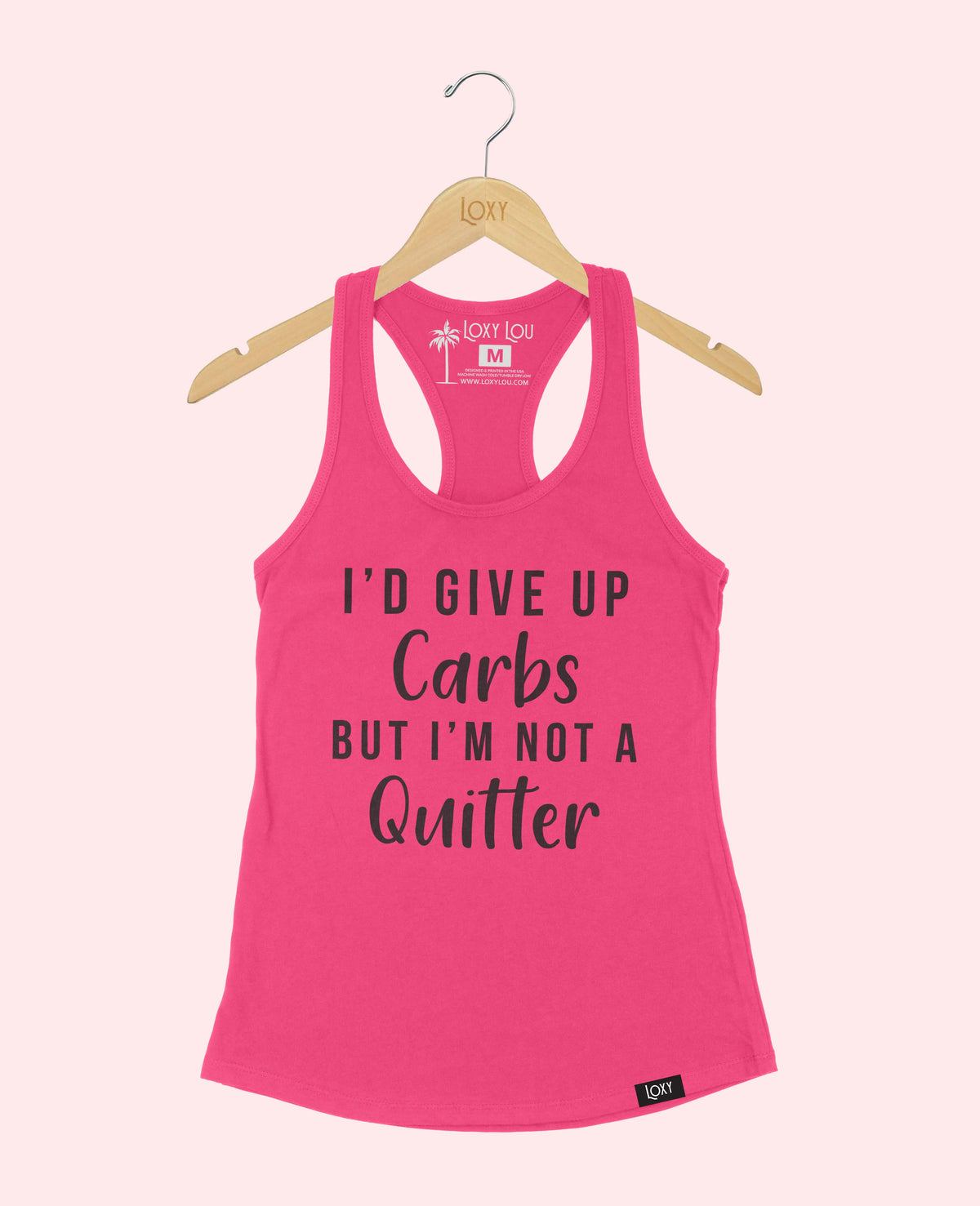 Pink Tank Top 1533 No Carb Quitter - Black.webp