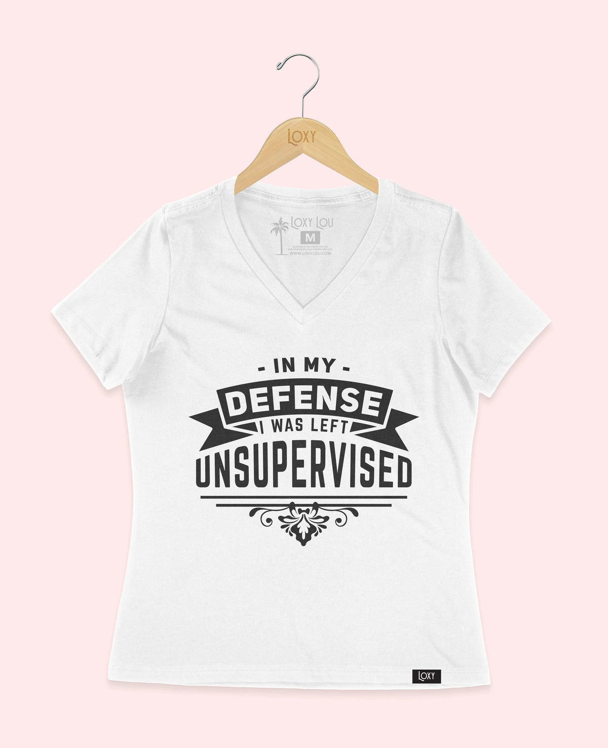 White V-neck 6405 In My Defense - white.webp