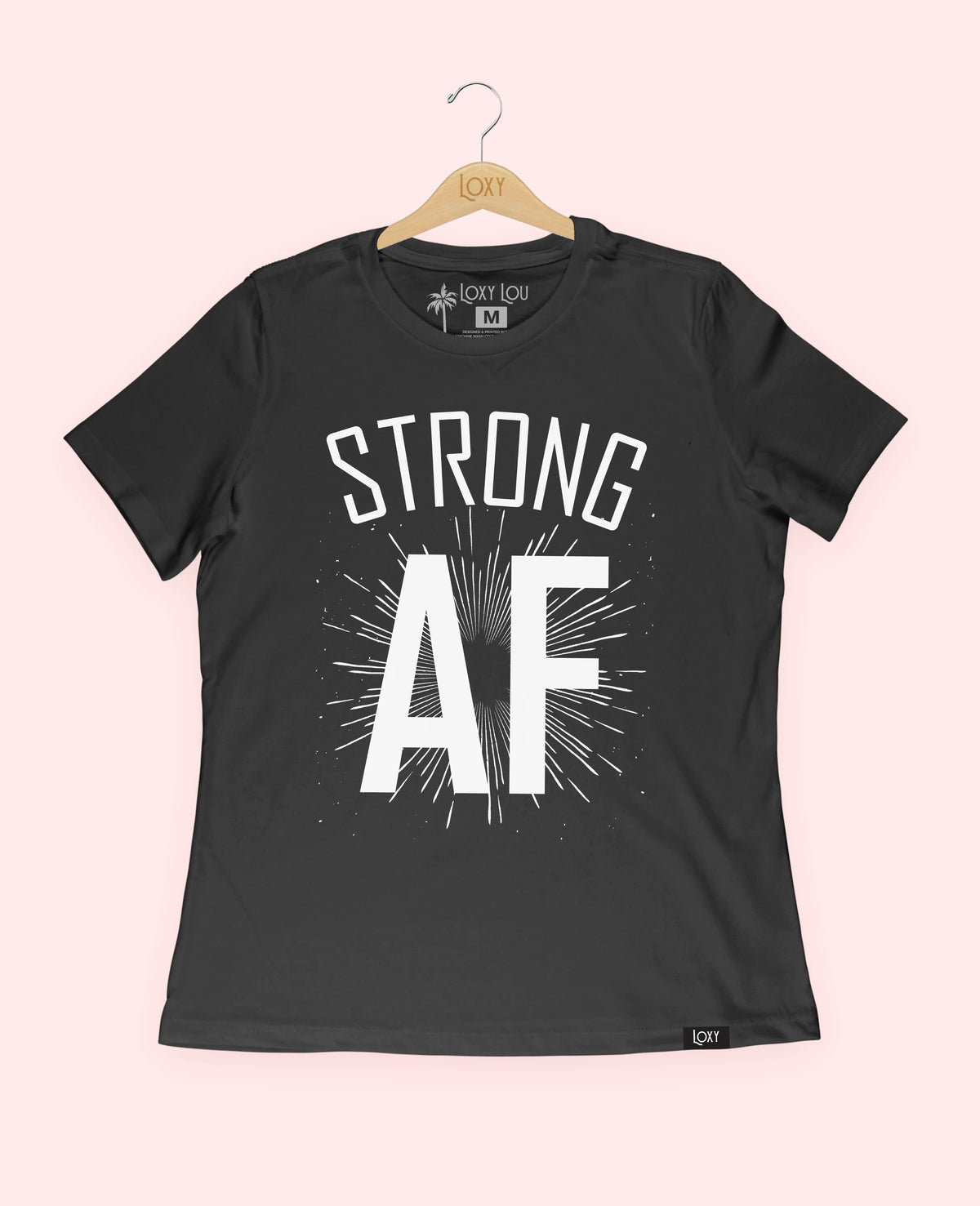 Black Tee 6400 Strong AF - white.webp